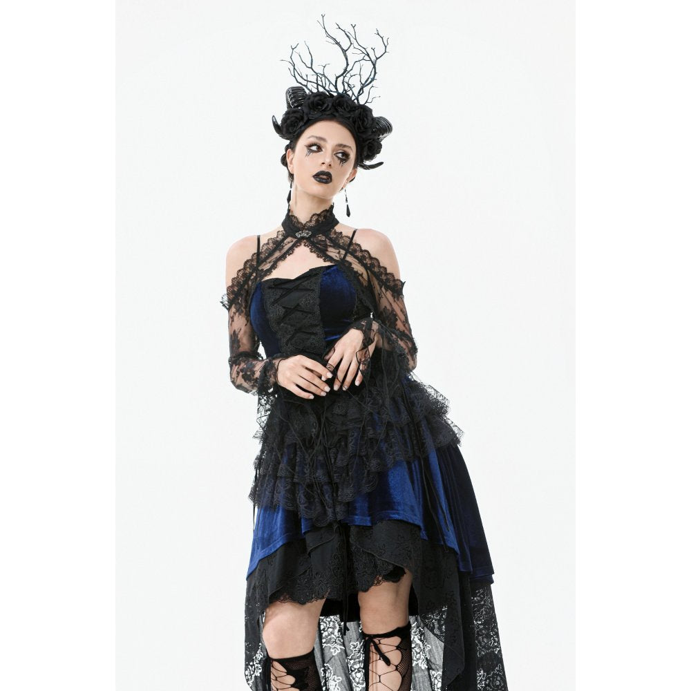 Dark in Love Thalassa Floral Lace Draped Arm Sleeves - DevilGothic DevilGothic