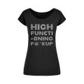 High Functioning Wide Neck Womens T-Shirt - DevilGothic DevilGothic