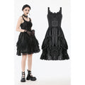 Dark in Love Shadow Lament Ruched Lolita Dress - DevilGothic DevilGothic