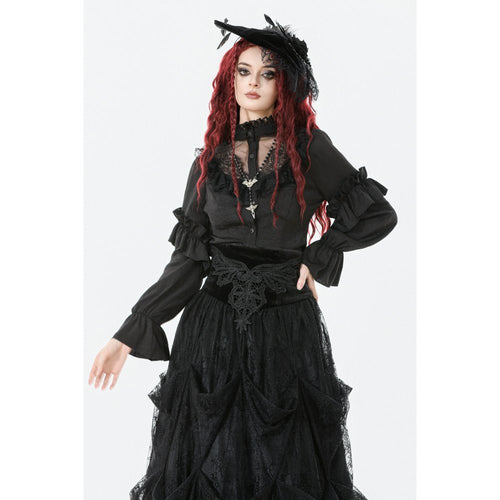 Dark in Love Bellatrix Frill Blouse - DevilGothic DevilGothic