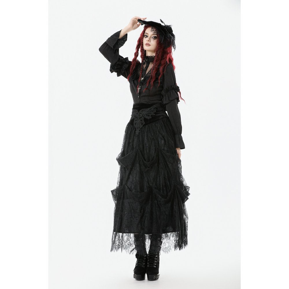 Dark in Love Bellatrix Frill Blouse - DevilGothic DevilGothic