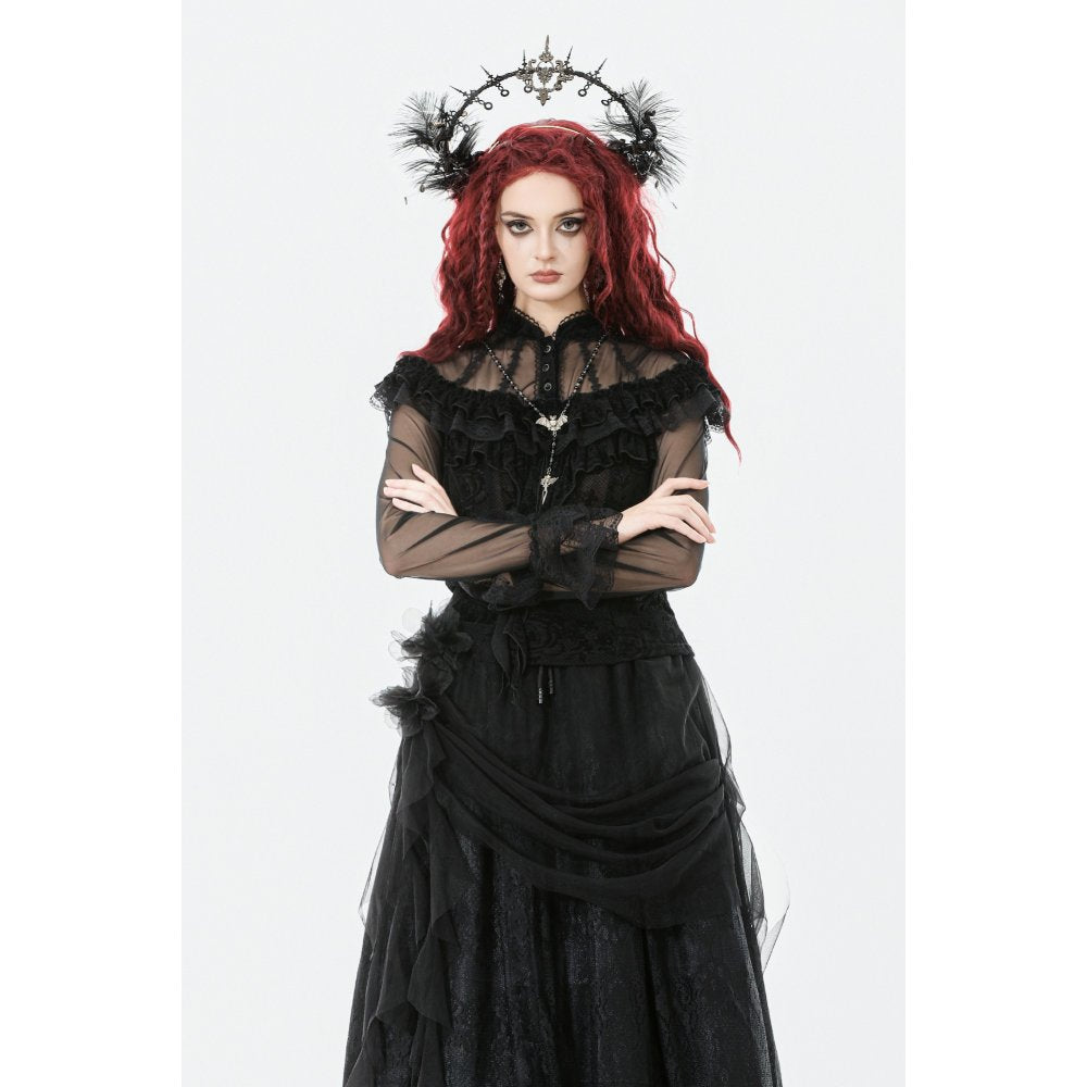 Dark in Love Seraphina Gothic Blouse - DevilGothic DevilGothic