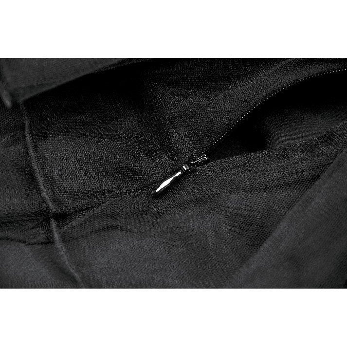 Dark in Love Bonded Tulle Layered Goth Mini Skirt in Black - DevilGothic DevilGothic