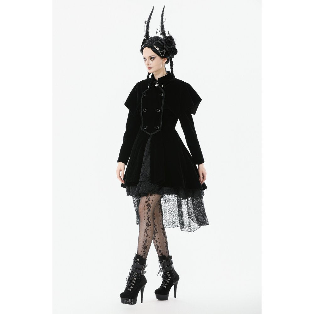 Dark in Love Lilith Officer Velvet Coat - DevilGothic DevilGothic