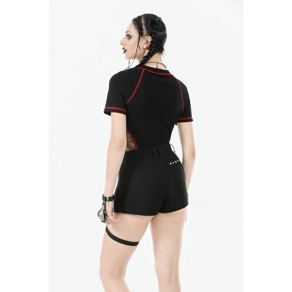 Dark in Love Gwen Pleated Garter Shorts - DevilGothic DevilGothic