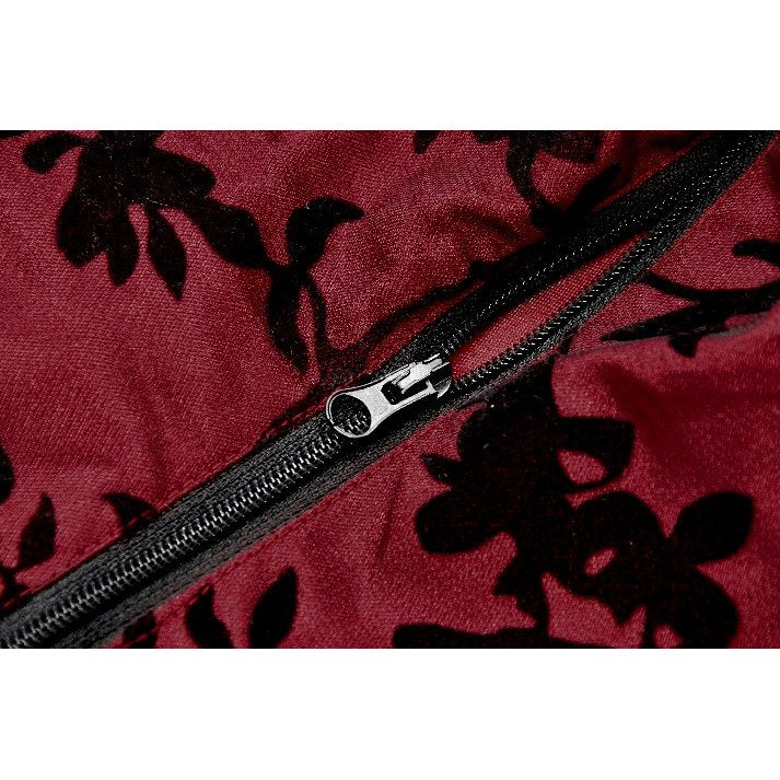 Dark in Love Althea Lace-Trimmed Velvet Goth Camisole in Burgundy - DevilGothic DevilGothic