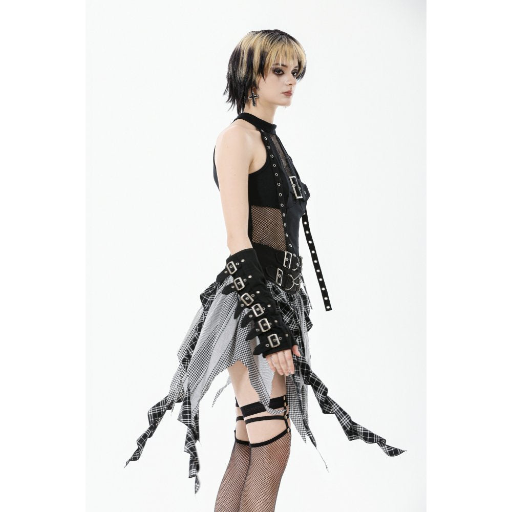 Dark in Love Morrigan Punk Patchwork Skirt - DevilGothic DevilGothic