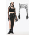 Dark in Love Morana Mesh Crochet Knit Bell Sleeve Crop Top - DevilGothic DevilGothic
