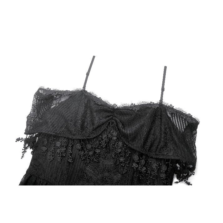 Dark in Love Soraya Gothic Lace High-Low Dress - DevilGothic DevilGothic