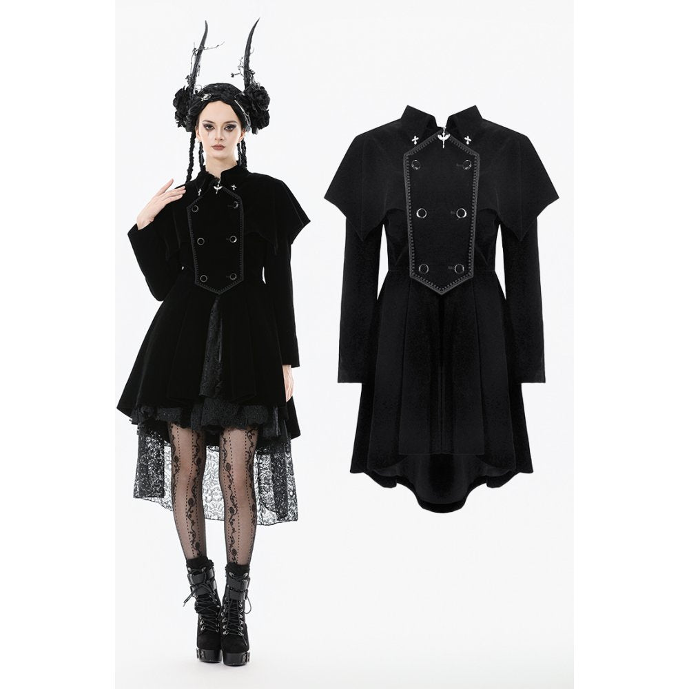 Dark in Love Lilith Officer Velvet Coat - DevilGothic DevilGothic