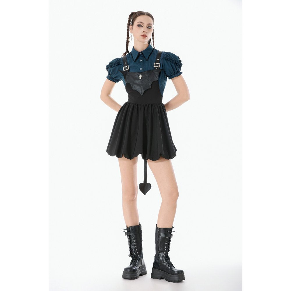 Dark In Love Lilith Bat Harness Bubble Dress - DevilGothic DevilGothic