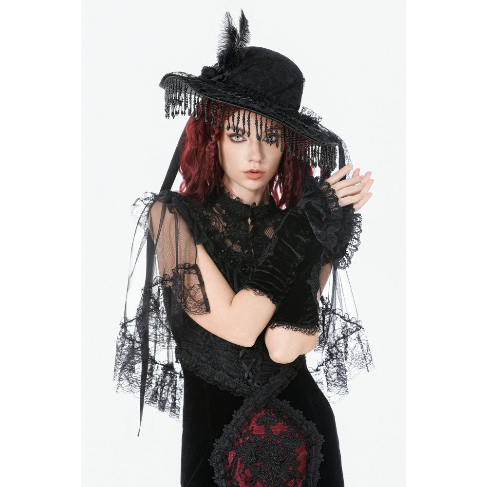 Dark in Love Lillian Victorian Lace Arm Warmers - DevilGothic DevilGothic
