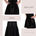 Black Modern Utility Kilt Scottish Gothic Wedding kilts for men's Fashion Kilt