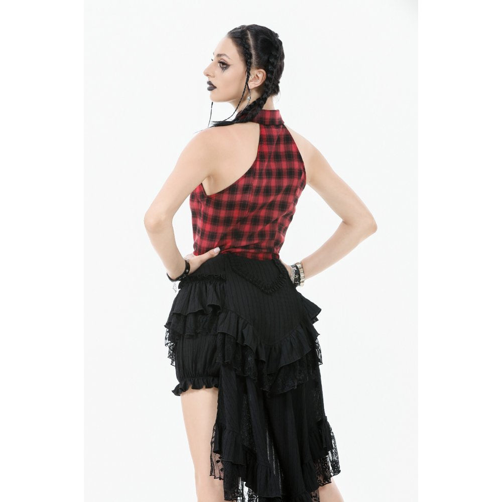 Dark in Love Cordelia Gothic High-Low Layered Skort - DevilGothic DevilGothic