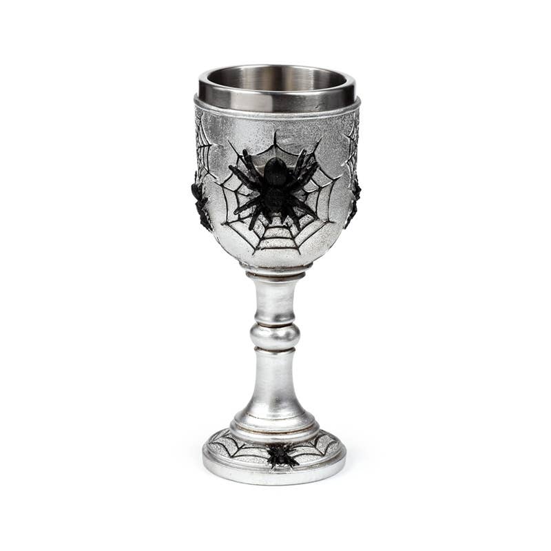 Gothic Gifts Decorative Spider Web Goblet - DevilGothic DevilGothic