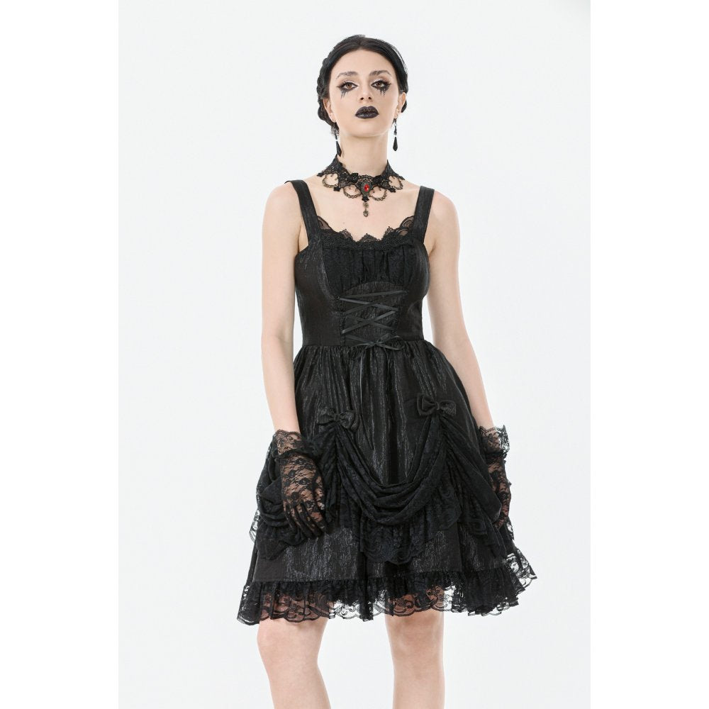 Dark in Love Shadow Lament Ruched Lolita Dress - DevilGothic DevilGothic