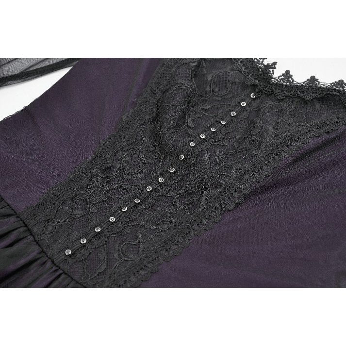 Dark in Love Lilith Bell Sleeve Gothic Maxi Dress - DevilGothic DevilGothic