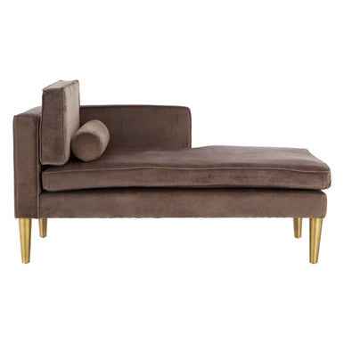 Grey Velvet Left Hand Chaise Longue | Louxor