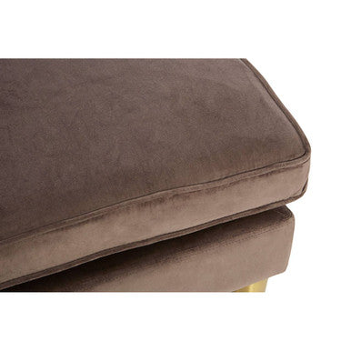 Grey Velvet Left Hand Chaise Longue | Louxor