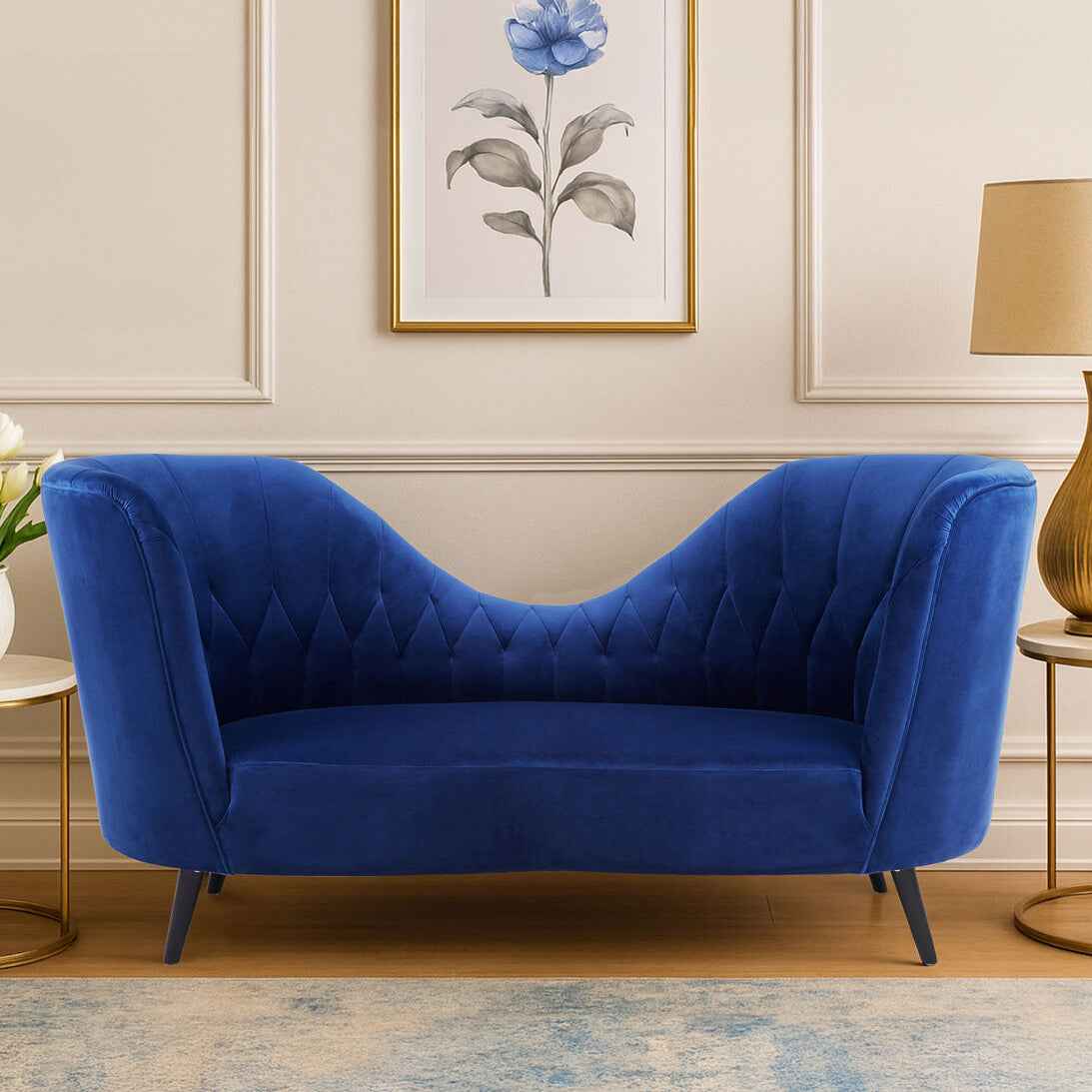 Midnight Velvet Chaise | Malena