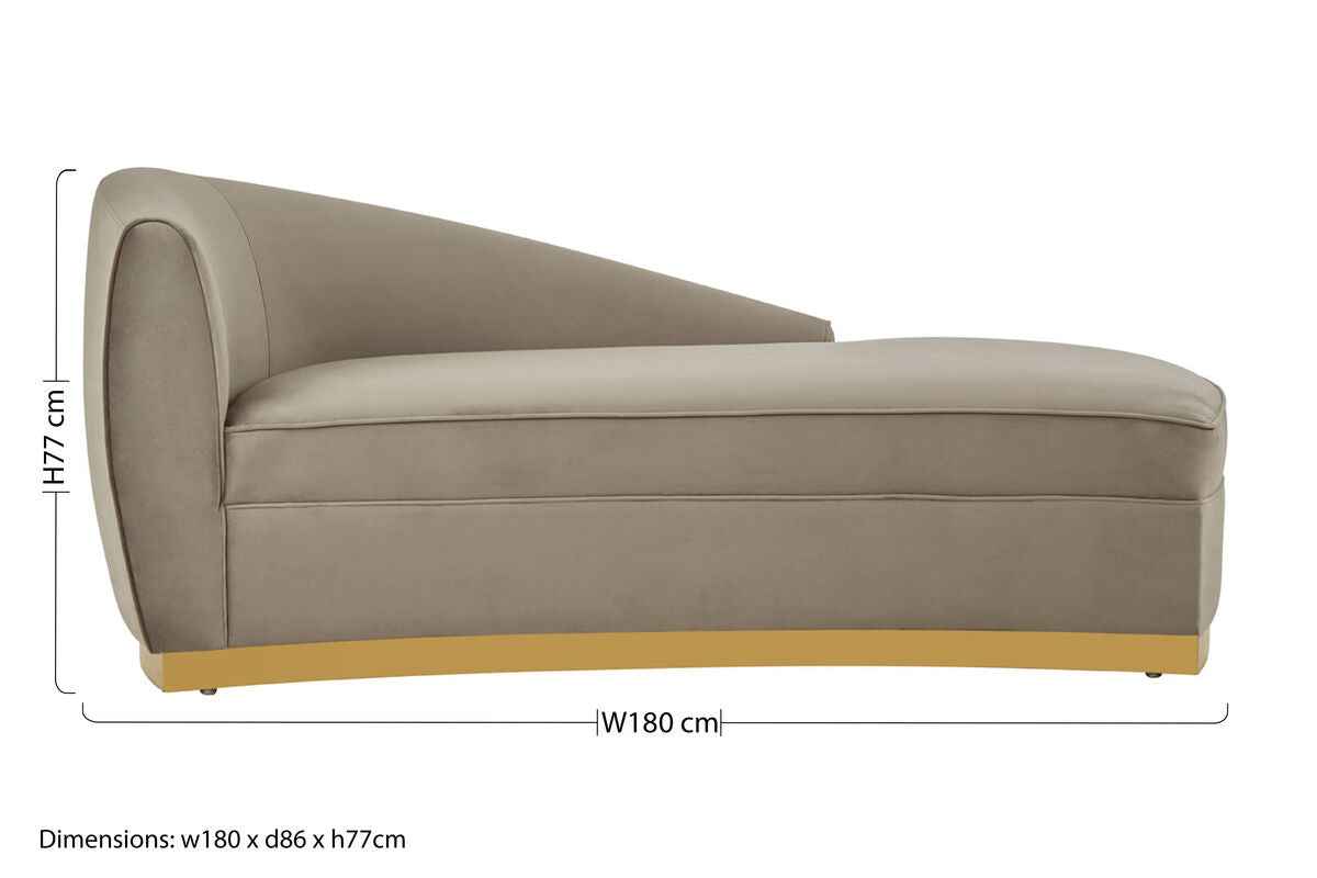 Grey Left Arm Chaise Longue | Batix