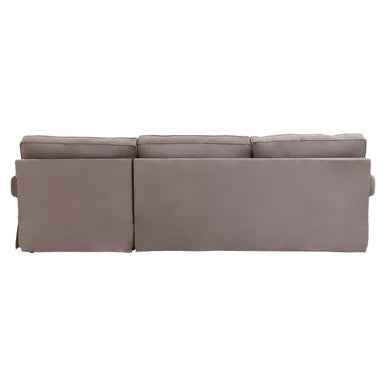 3 Seater Mink Velvet Right Chaise Sofa | Ralph