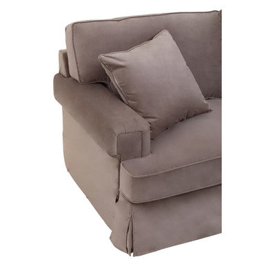 3 Seater Mink Velvet Right Chaise Sofa | Ralph