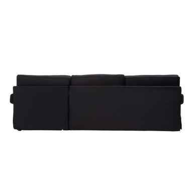 3 Seater Black Velvet Right Chaise Sofa | Ralph