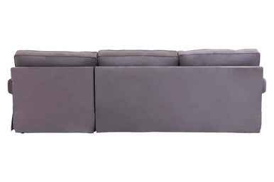 3 Seater Grey Velvet Right Chaise Sofa | Ralph
