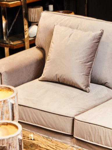 3 Seater Grey Velvet Right Chaise Sofa | Ralph