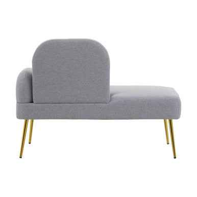 Heather Grey Linen Effect Right Hand Chaise Longue
