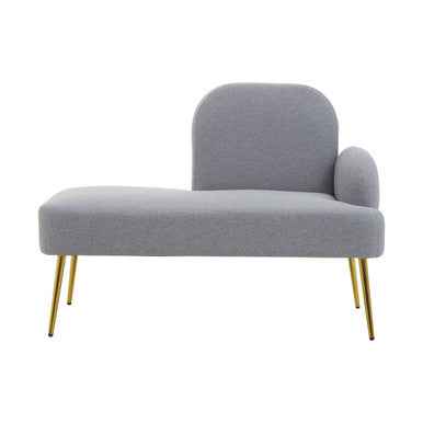 Heather Grey Linen Effect Right Hand Chaise Longue
