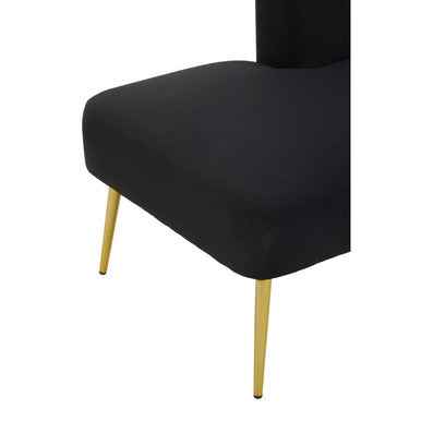 Heather Black Linen Effect Right Hand Chaise Longue