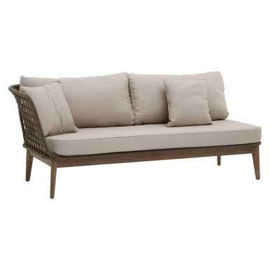 Opus Grey Woven Rope Chaise Longue with Cushions