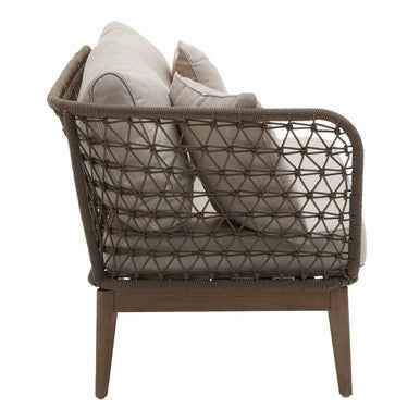 Opus Grey Woven Rope Chaise Longue with Cushions
