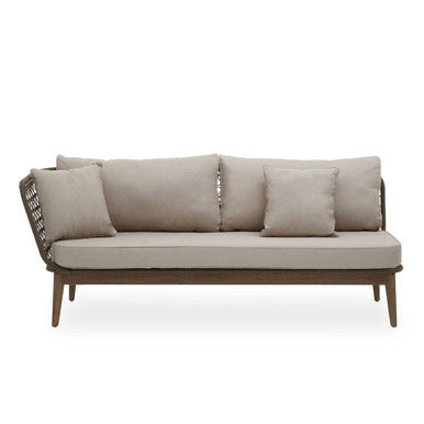 Opus Grey Woven Rope Chaise Longue with Cushions
