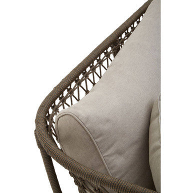 Opus Grey Woven Rope Chaise Longue with Cushions