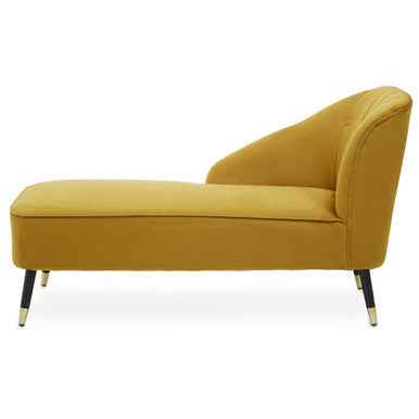 Mustard Velvet Right Hand Chaise Longue | Yvette