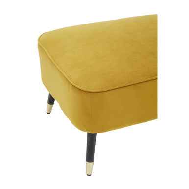 Mustard Velvet Right Hand Chaise Longue | Yvette