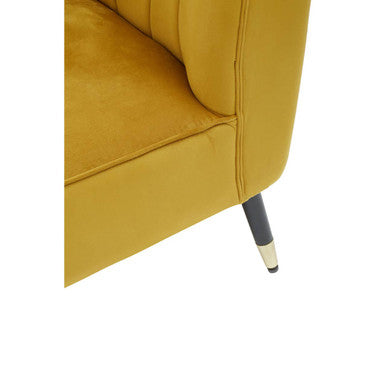 Mustard Velvet Right Hand Chaise Longue | Yvette