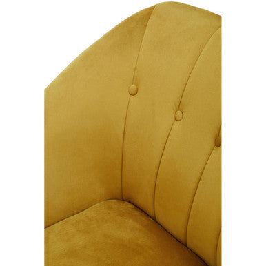 Mustard Velvet Right Hand Chaise Longue | Yvette