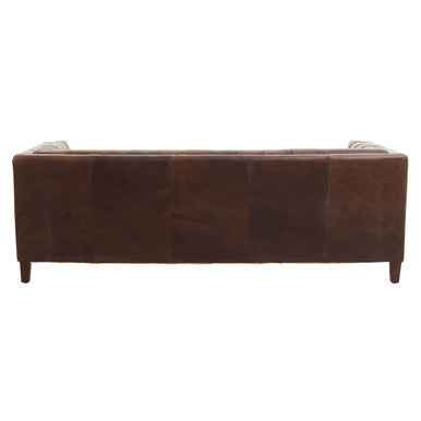 3 Seater Modern Chesterfield Dark Brown Leather Sofa | King