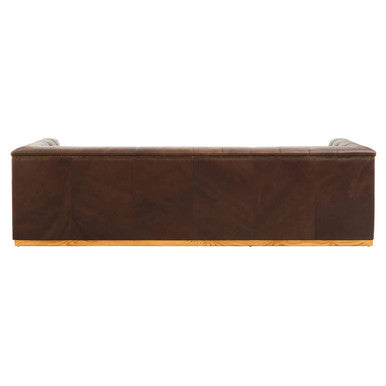 3 Seater Modern Chesterfield Dark Brown Leather Sofa | King