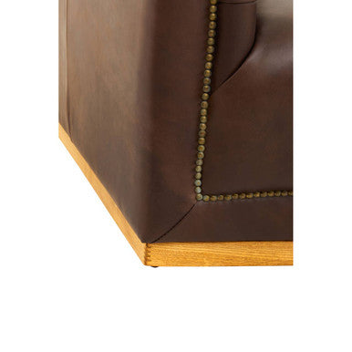 3 Seater Modern Chesterfield Dark Brown Leather Sofa | King