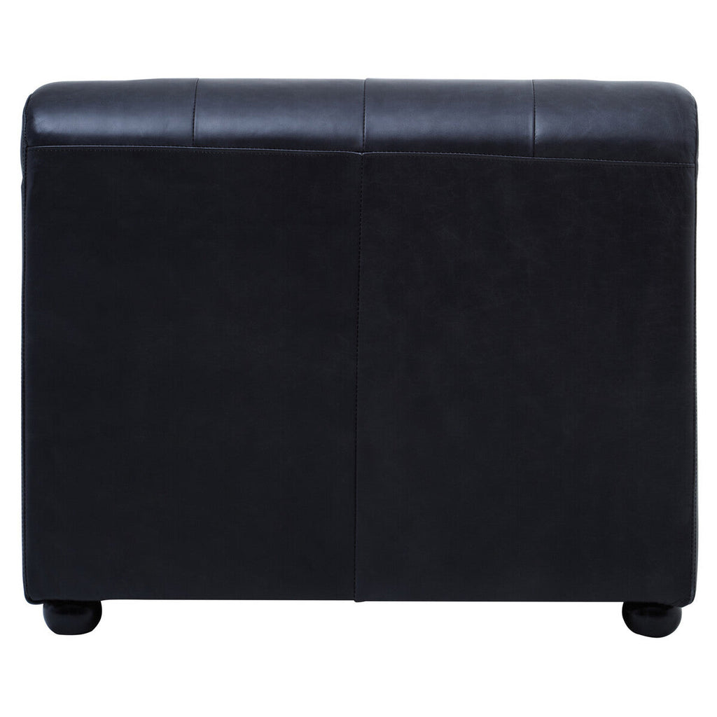 Antique Black Left Arm Leather Modular Chaise Sofa | King