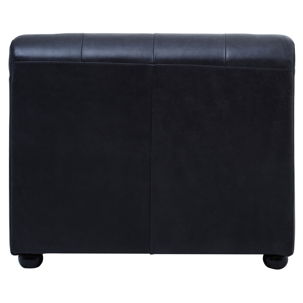 Antique Black Left Arm Leather Modular Chaise Sofa | King