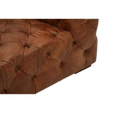 Brown Leather Right Arm Modern Chesterfield Modular Sofas | Hoxton