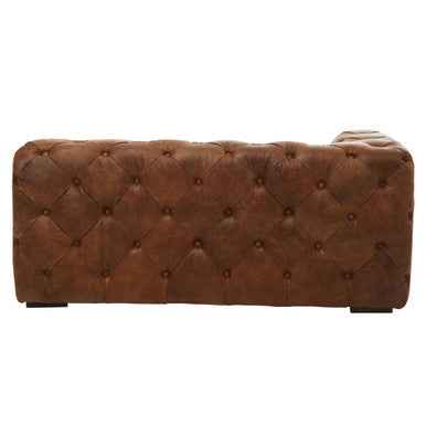 Brown Leather Left Arm Modern Chesterfield Sofa | Hoxton