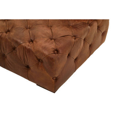 Brown Leather Left Arm Modern Chesterfield Sofa | Hoxton