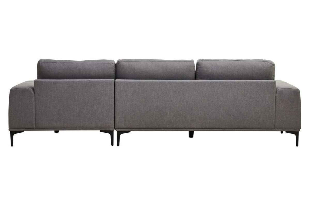3 Seater Grey Fabric Right Chaise Sofa | Toulon